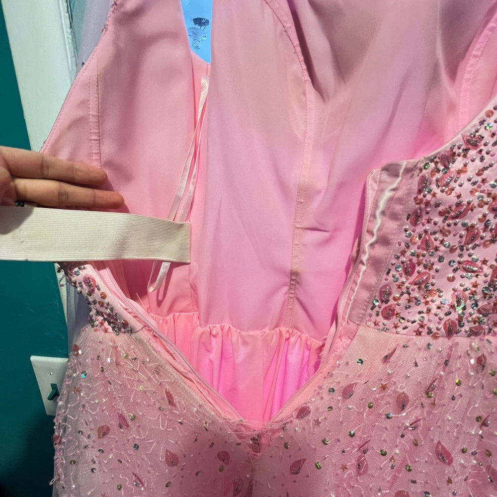 Sparkling Pink Sleeveless Dress - Picture 8 of 16